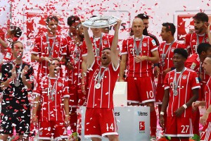 Bayern celebrate their latest league win